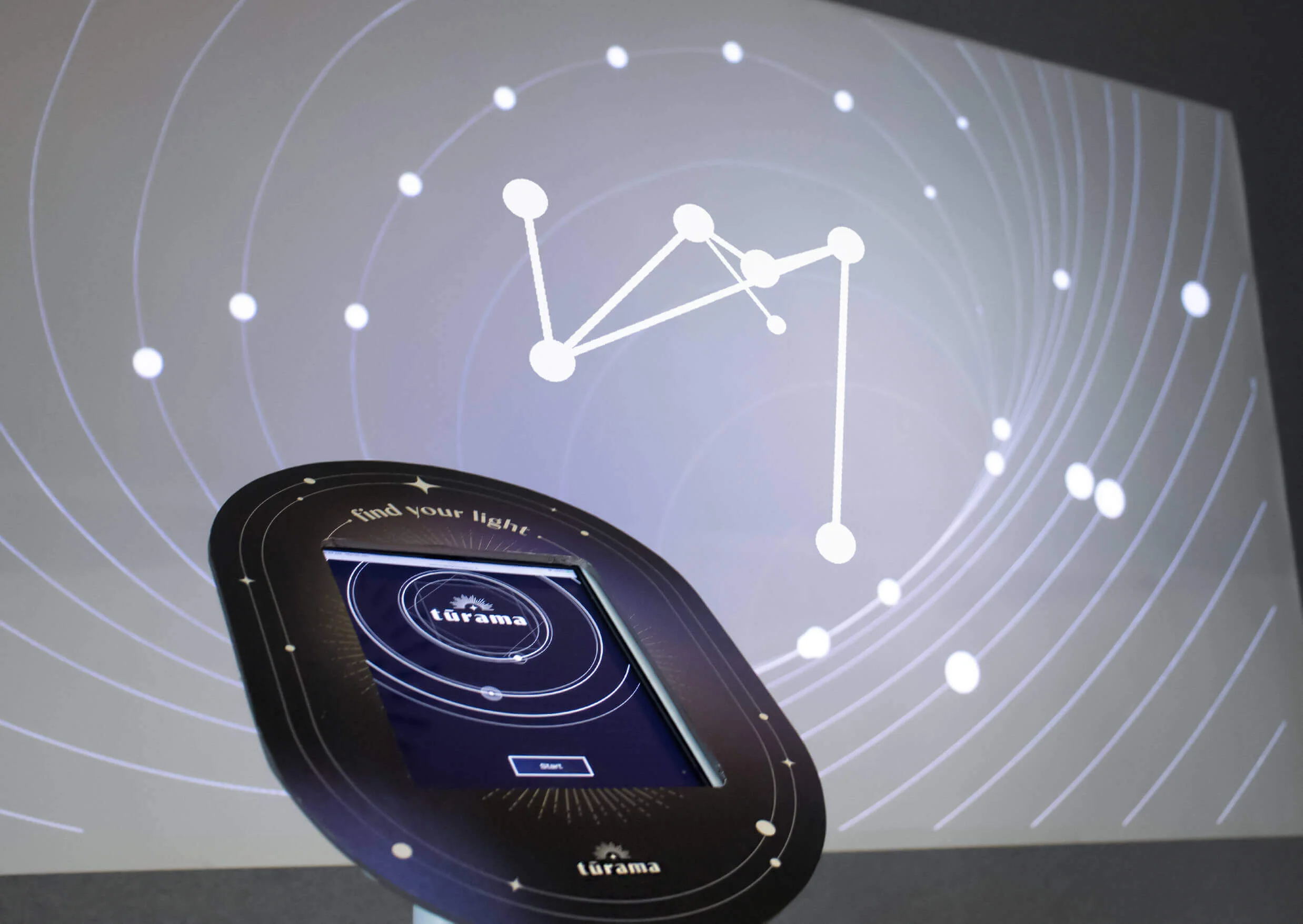 Photo of the live installation of Turama