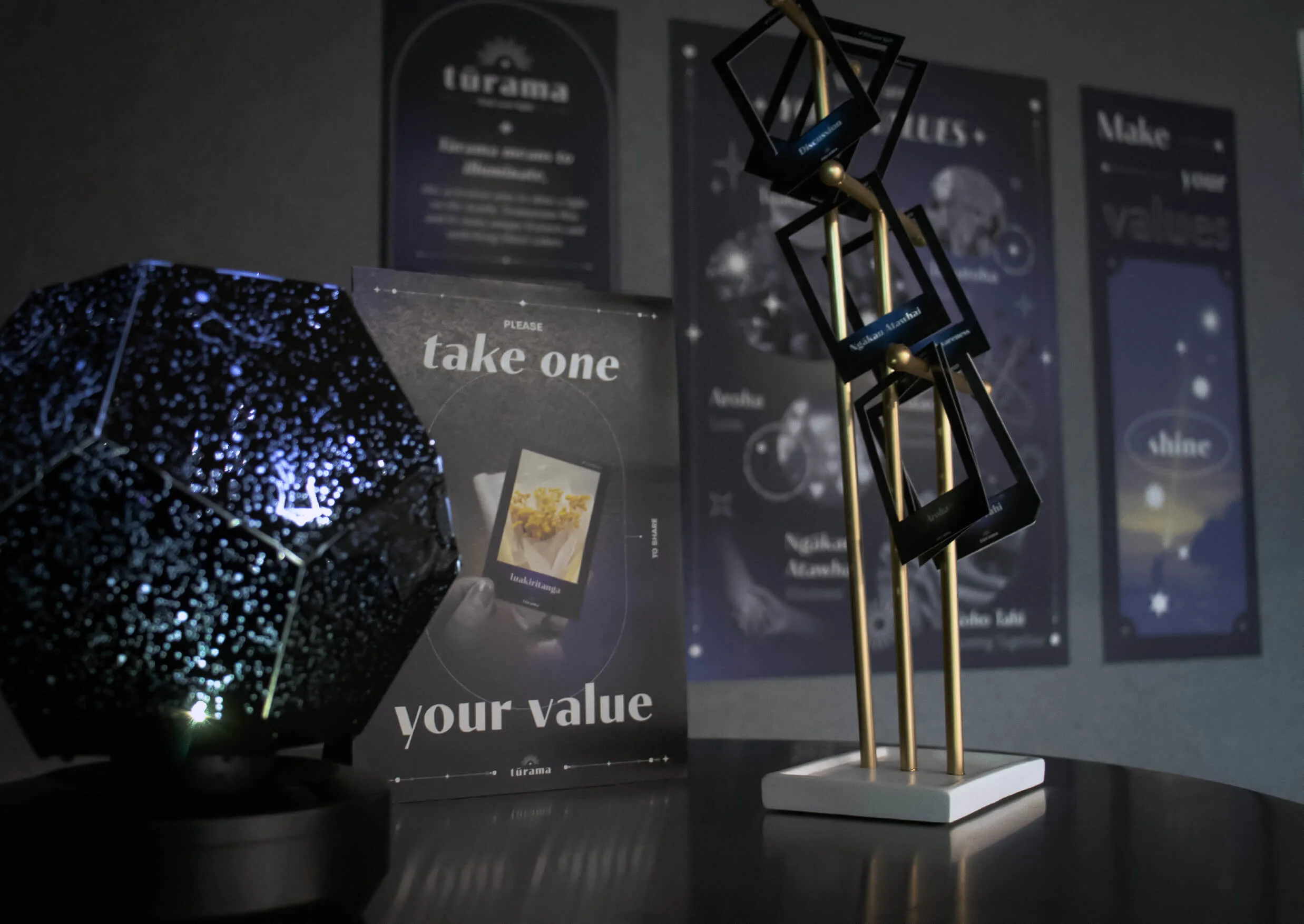A station for collecting custom made photo-frames